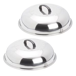 Evo Stainless Steamer/Cooking Covers - Set of 2 Sizes (16" & 13")