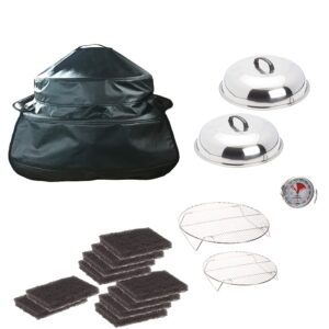 The Essential Accessory Bundle for Affinity 25G (Vinyl Cover, Cooking Covers, Roasting Racks, Thermometer, Cleaning Pads)