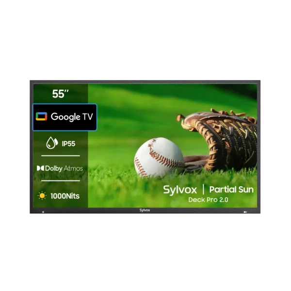 Outdoor partial sun TV Deck pro 2.0 series 55" Google TV