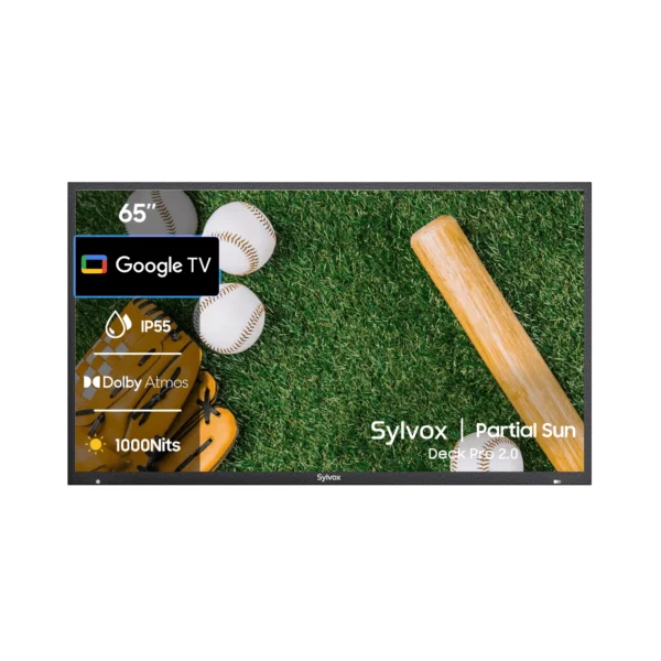 Outdoor partial sun TV Deck pro 2.0 series 65" Google TV