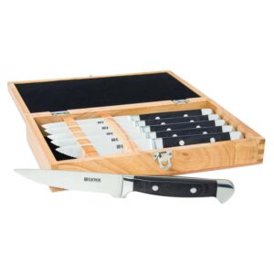 Lynx 6-Piece Stainless Steel Steak Knife Set In Wood Presentation Box