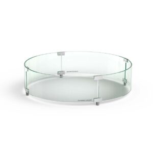 American Fyre Designs Glass Wind Guard For Round Fire Tables