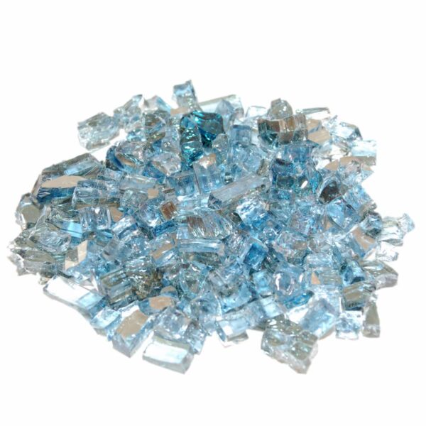 Peterson Real Fyre Caribbean Blue Reflective Fire Glass - 40 Lbs