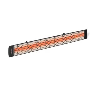 Infratech Motif Collection 61 1/4-Inch 6000W Dual Element 240V Electric Infrared Patio Heater - Black W/ Craftsman Fascia