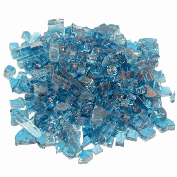 Peterson Real Fyre Caribbean Blue Fire Glass- 40 Lbs