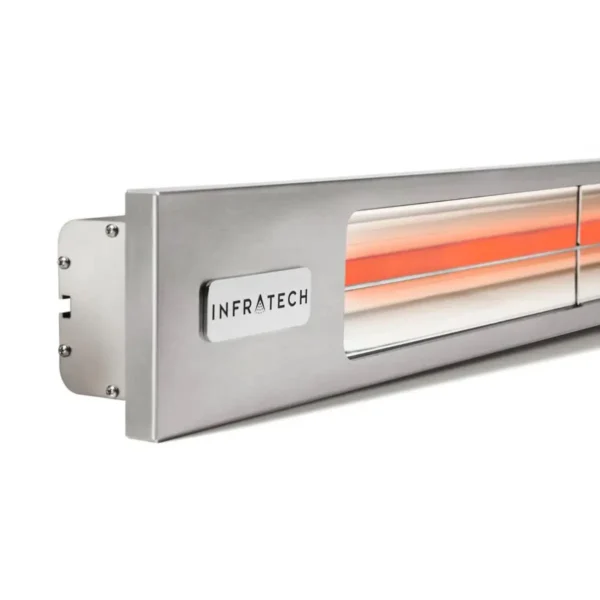 Infratech Slimline Series 29 1/2-Inch 1600W Single Element Electric Infrared Patio Heater - 240V - Silver