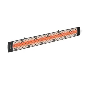 Infratech Motif Collection 61 1/4-Inch 6000W Dual Element 240V Electric Infrared Patio Heater - Black W/ Traditional Fascia